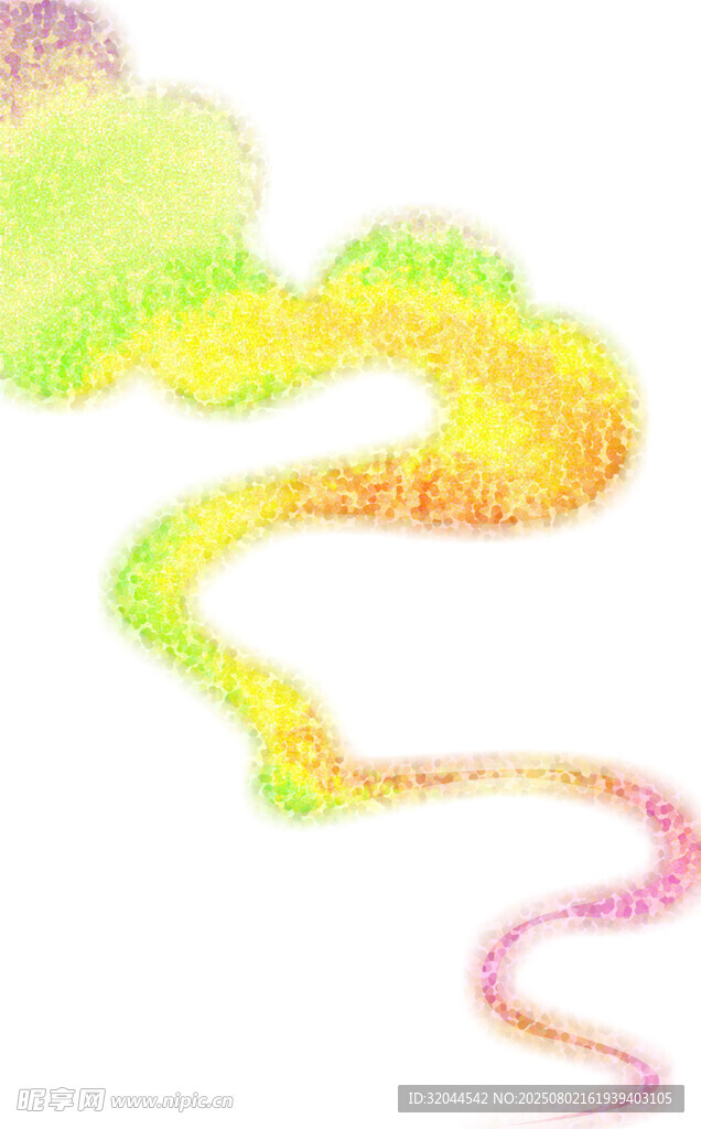 彩色梦幻烟雾曲线