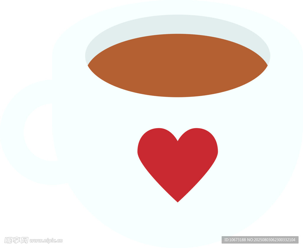 爱心图案的咖啡杯