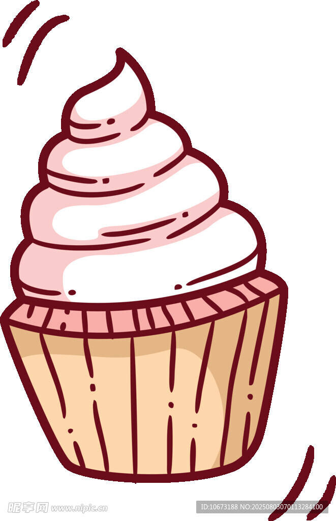 可爱纸杯蛋糕插画