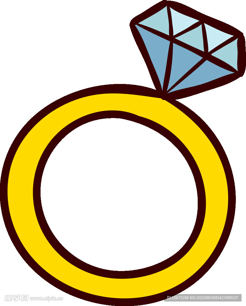 简约钻石戒指图标