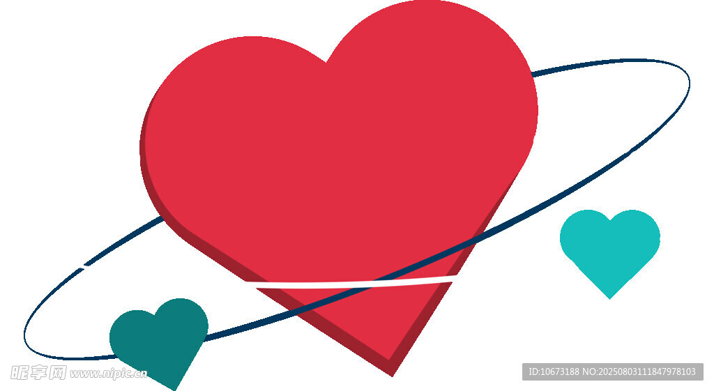 爱心环绕图案