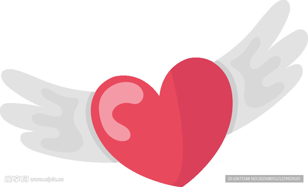 带翅膀的红心图标