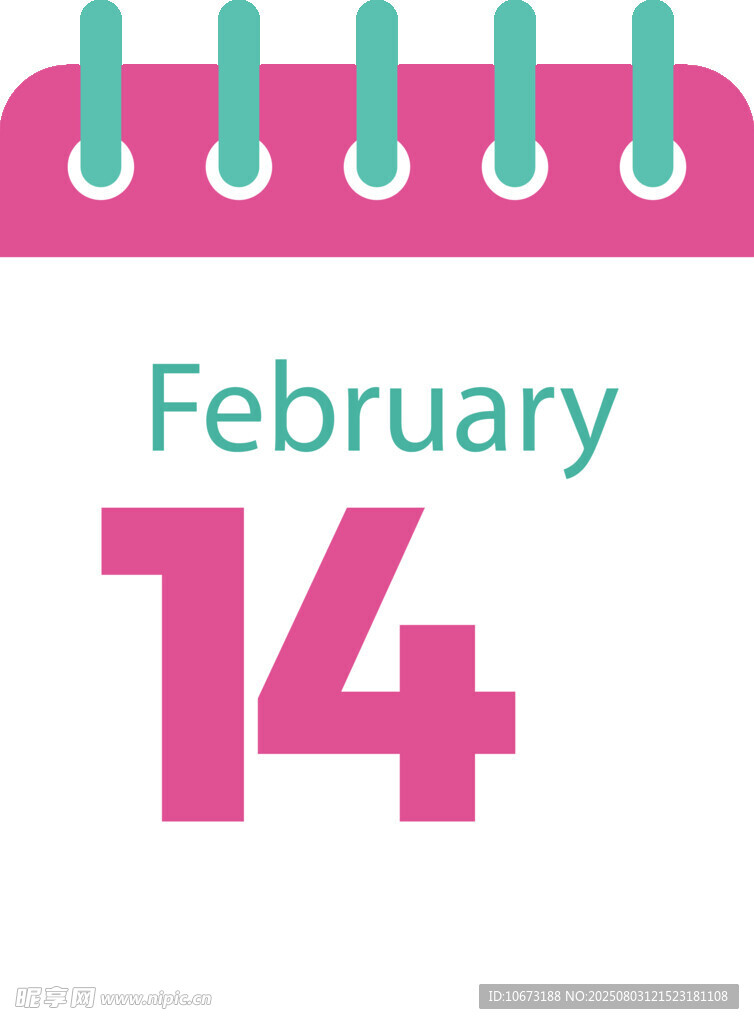 二月十四日日历图标