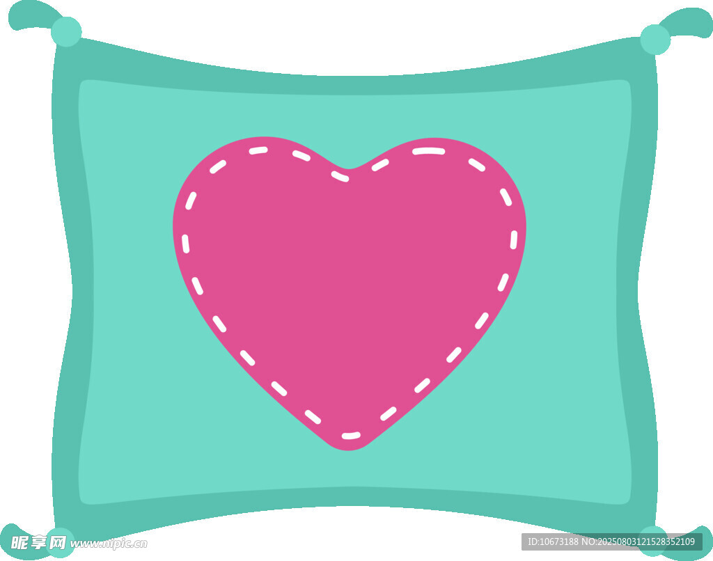 心形图案的可爱抱枕