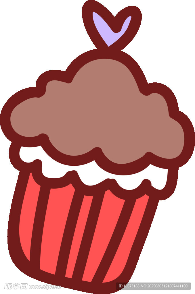 可爱纸杯蛋糕插画