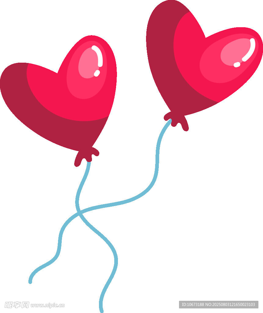 双爱心气球