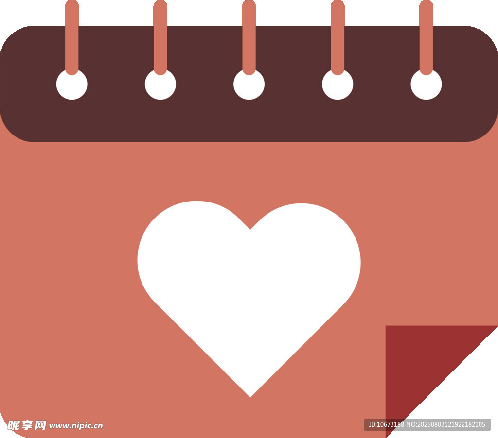 爱心日历图标设计素材