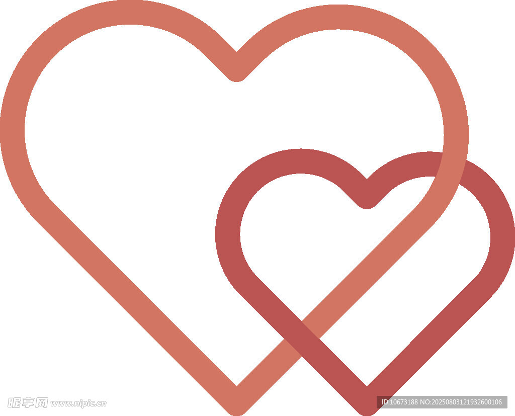 双心相连图标