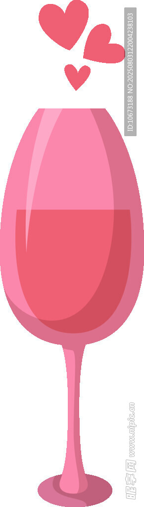 浪漫心形红酒杯