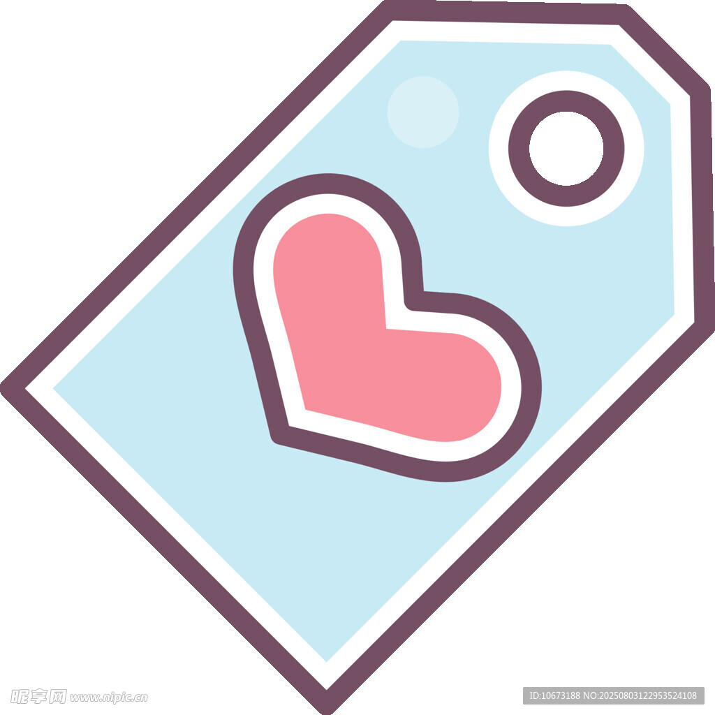 爱心标签图案设计