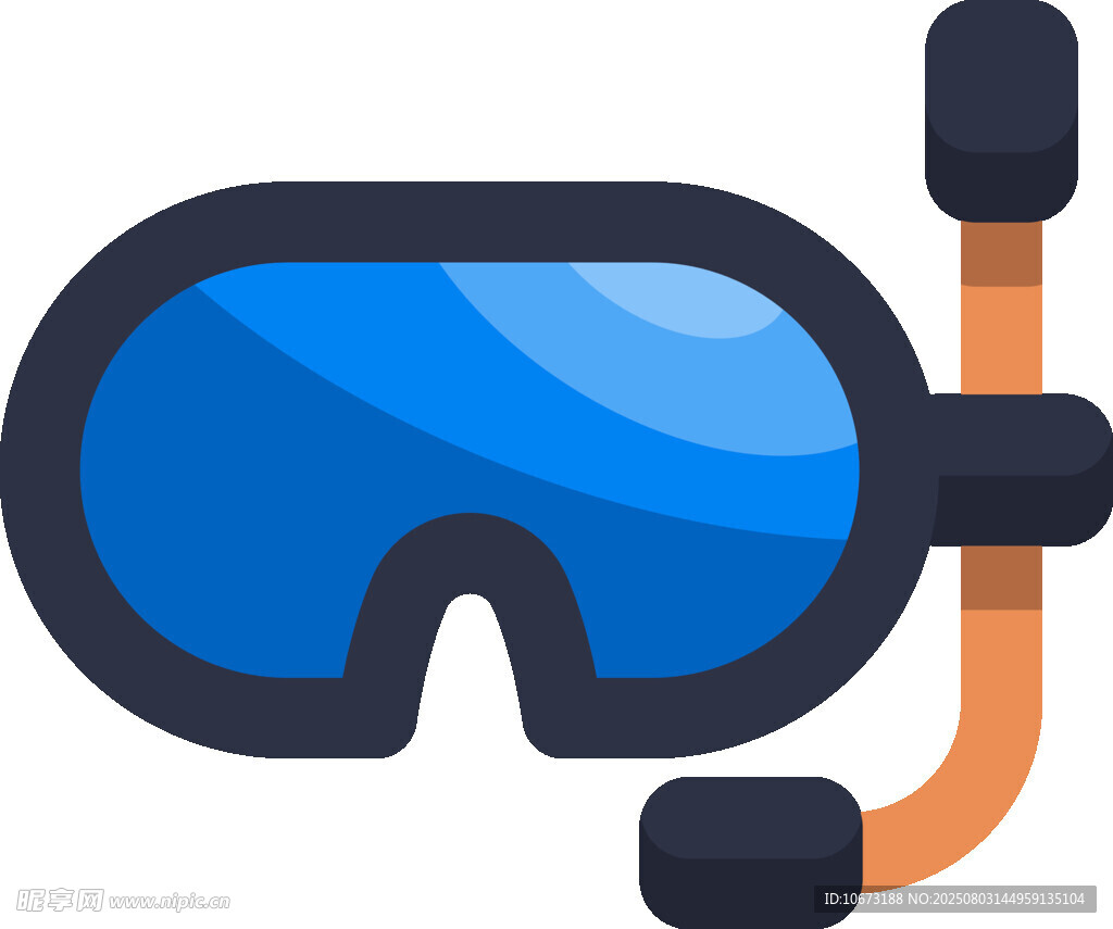 潜水护目镜与呼吸管