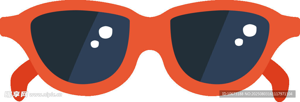 橙色时尚太阳镜