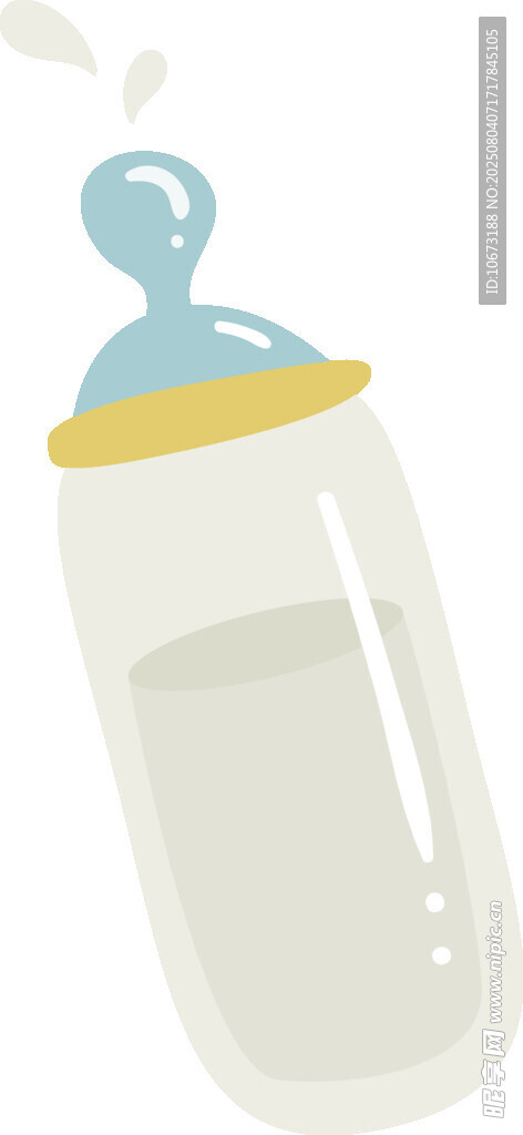 卡通奶瓶插画