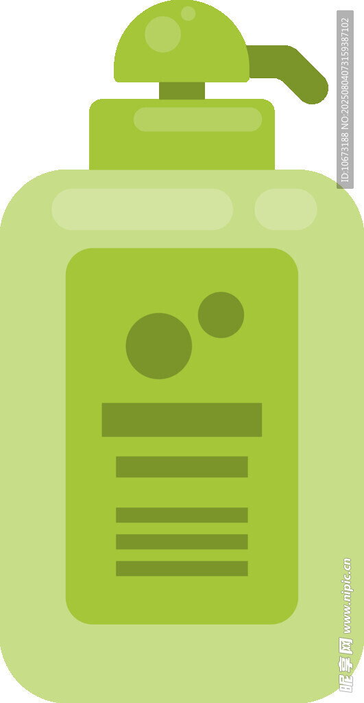 绿色按压瓶洗发水图标