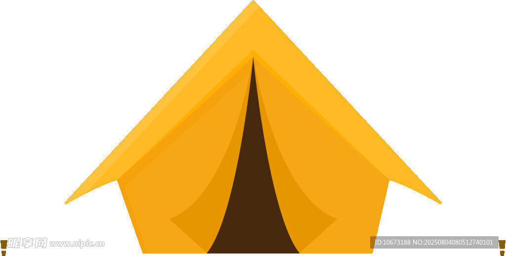 黄色折纸帐篷造型
