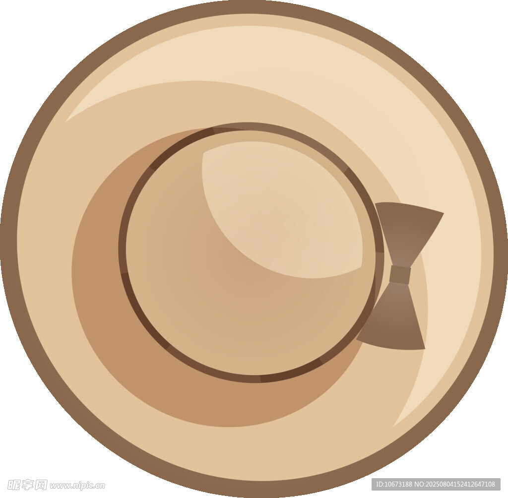 米色蝴蝶结装饰时尚帽子