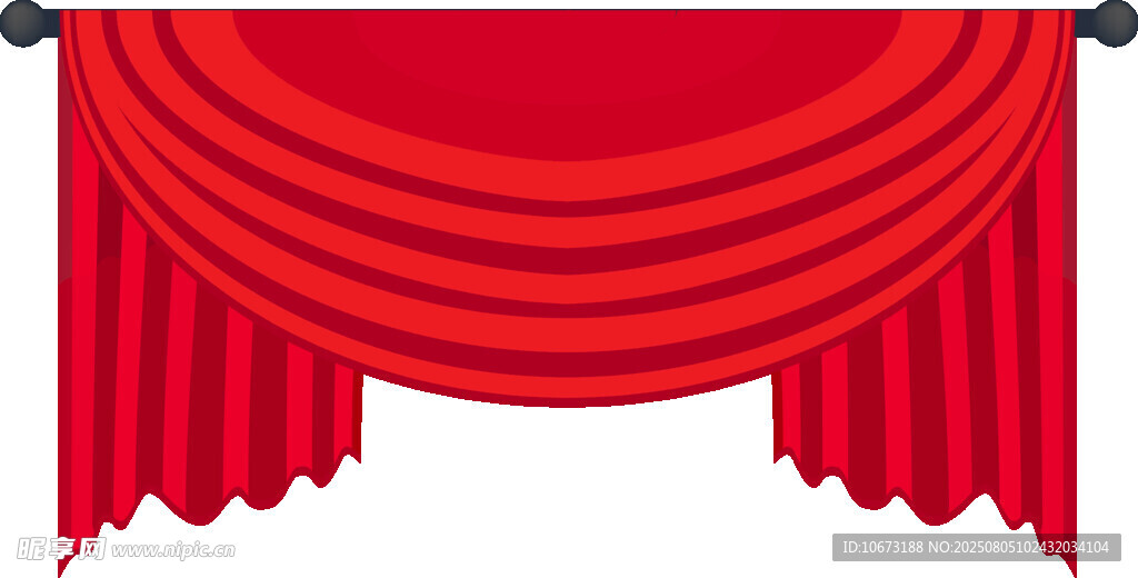 红色舞台幕布