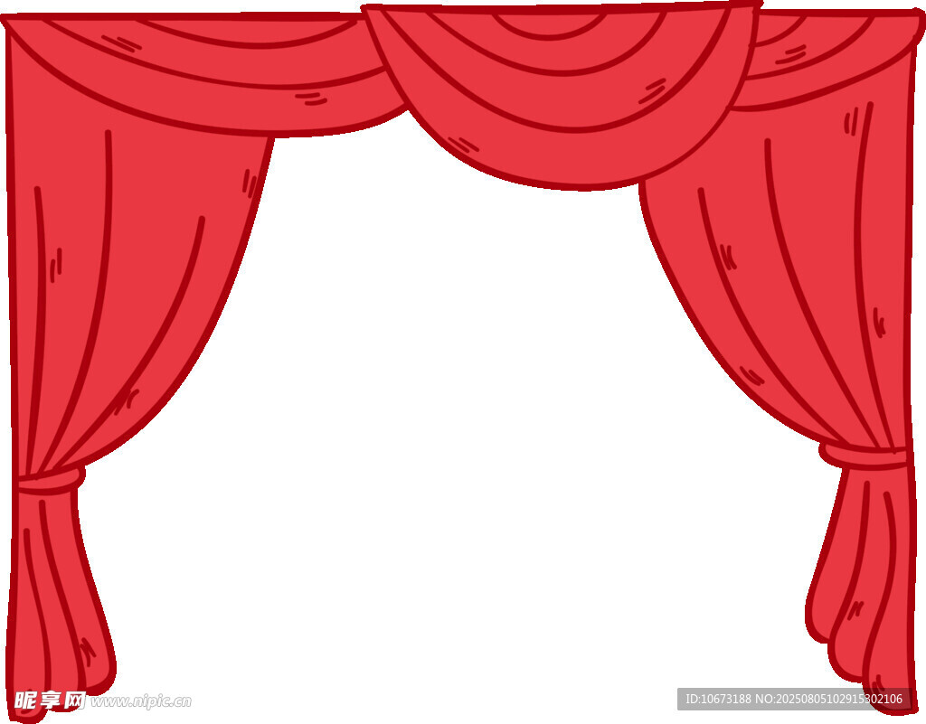 红色舞台幕布