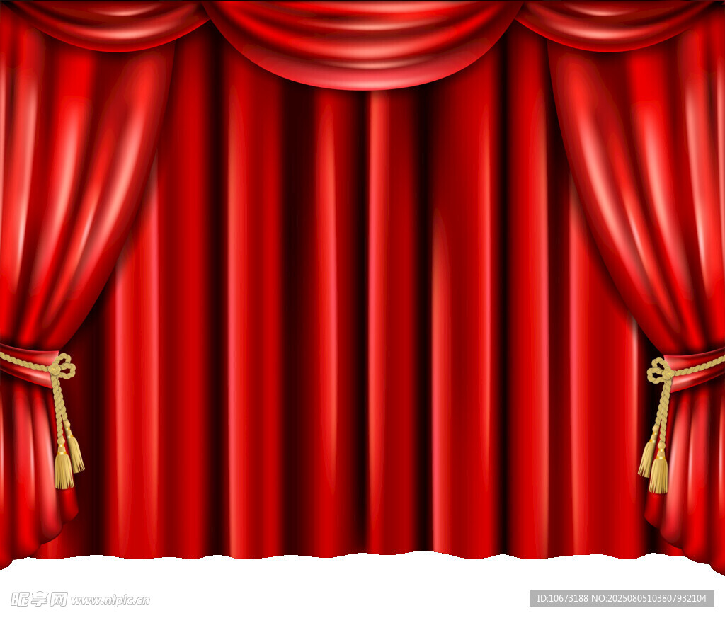 红色舞台幕布