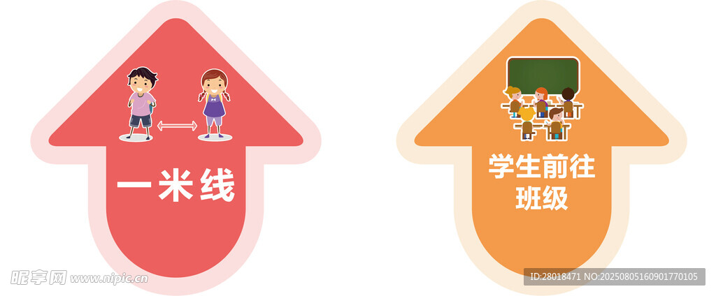 校园地贴指路标识