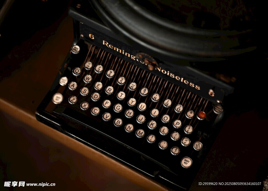 复古打字机特写