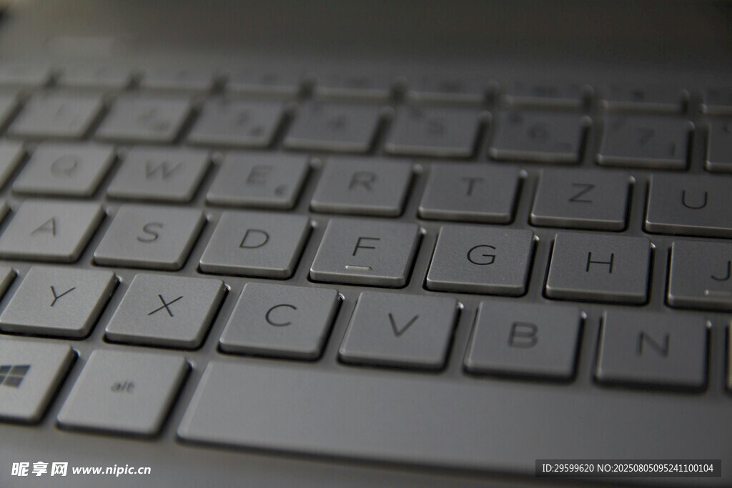 笔记本电脑键盘特写