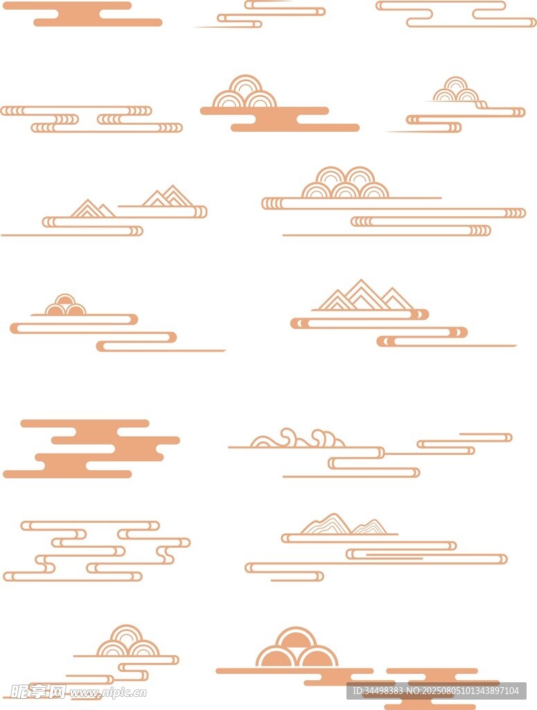 中式云纹图案设计素材