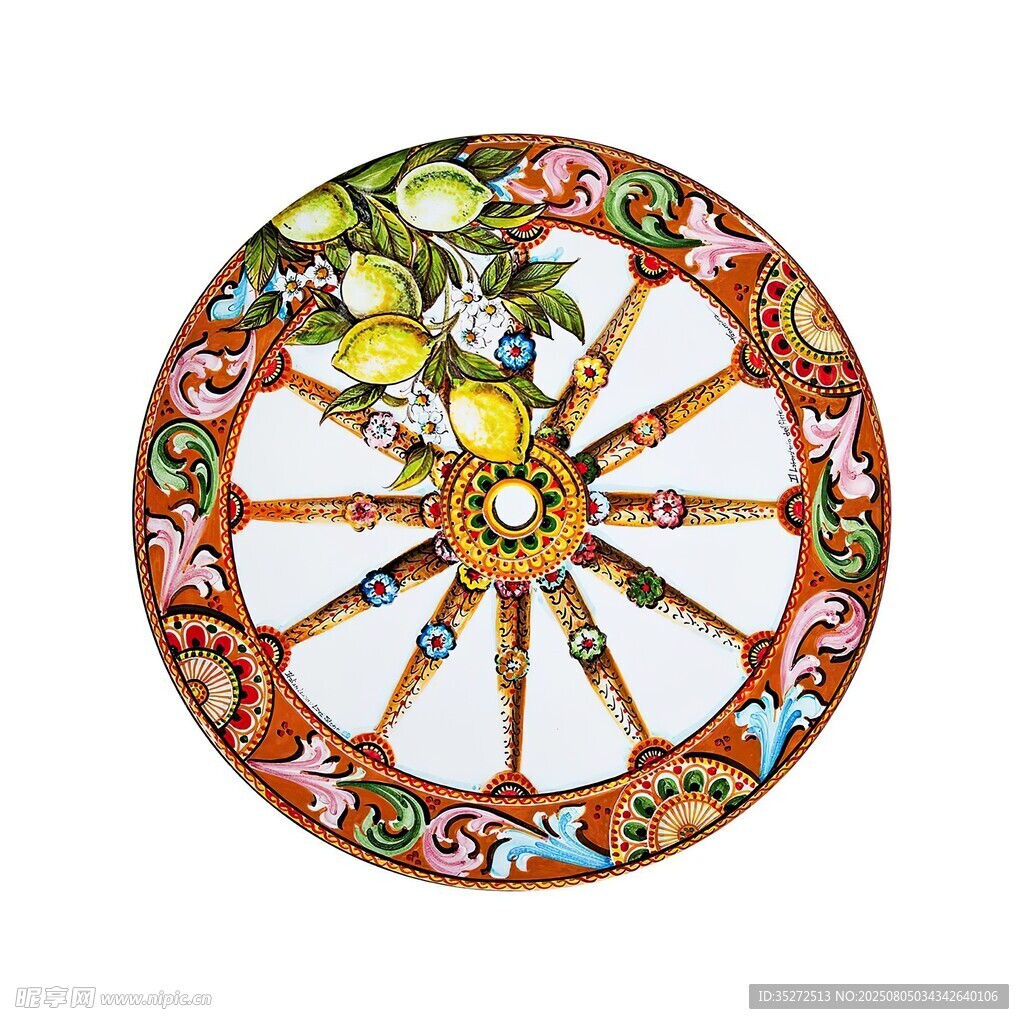 精美传统花纹装饰圆盘