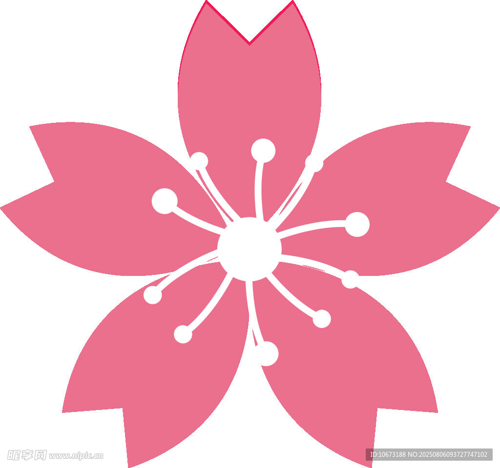 粉色简约樱花图案