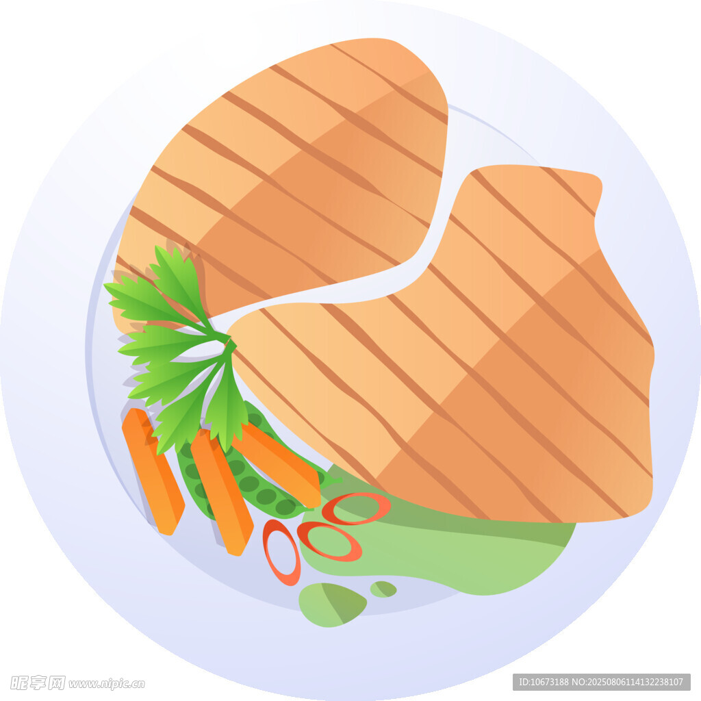 美味烤鸡胸肉配蔬菜