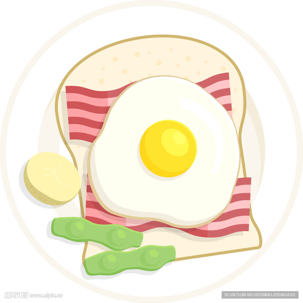 美味培根煎蛋三明治