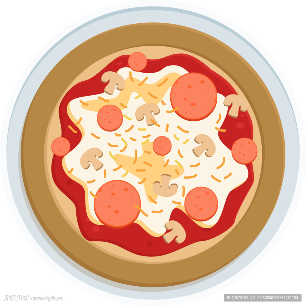 美味香肠芝士披萨