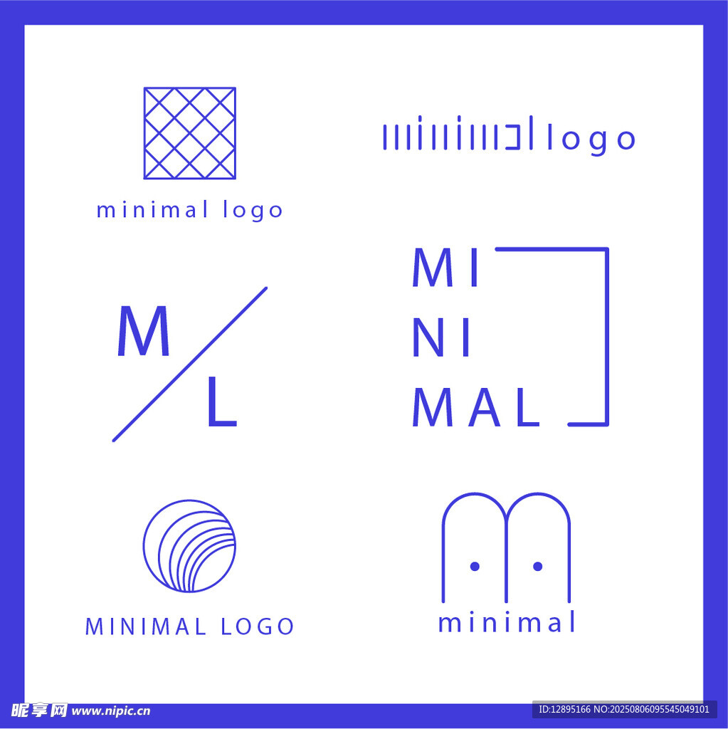 简约风格标志设计示例