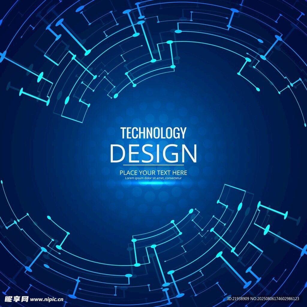 科技感蓝色线条设计背景