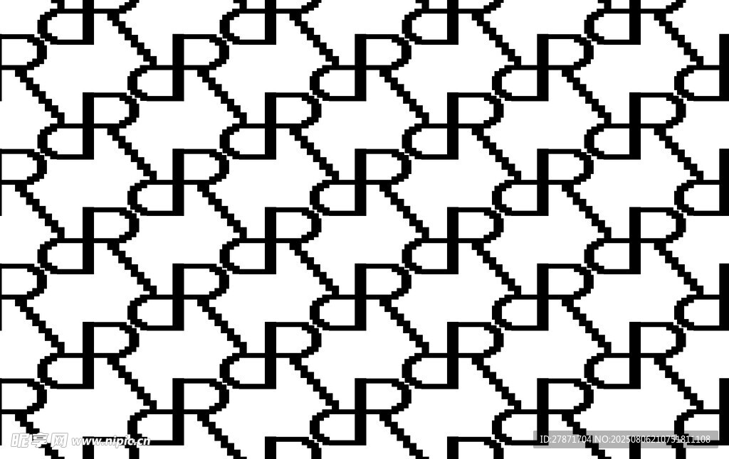 黑色字母R重复图案背景