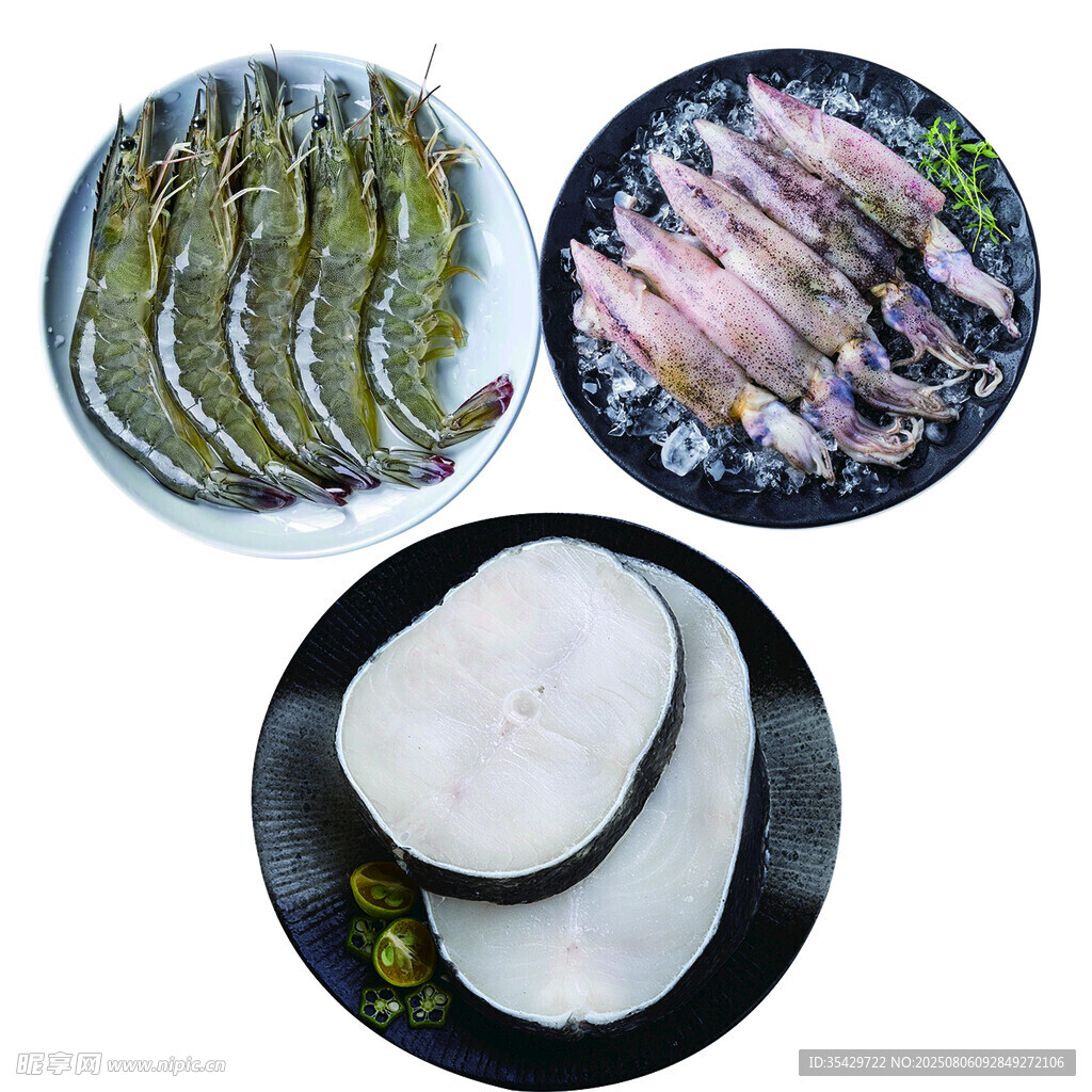 多样海鲜食材展示