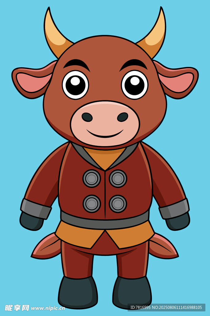 卡通牛形象玩偶