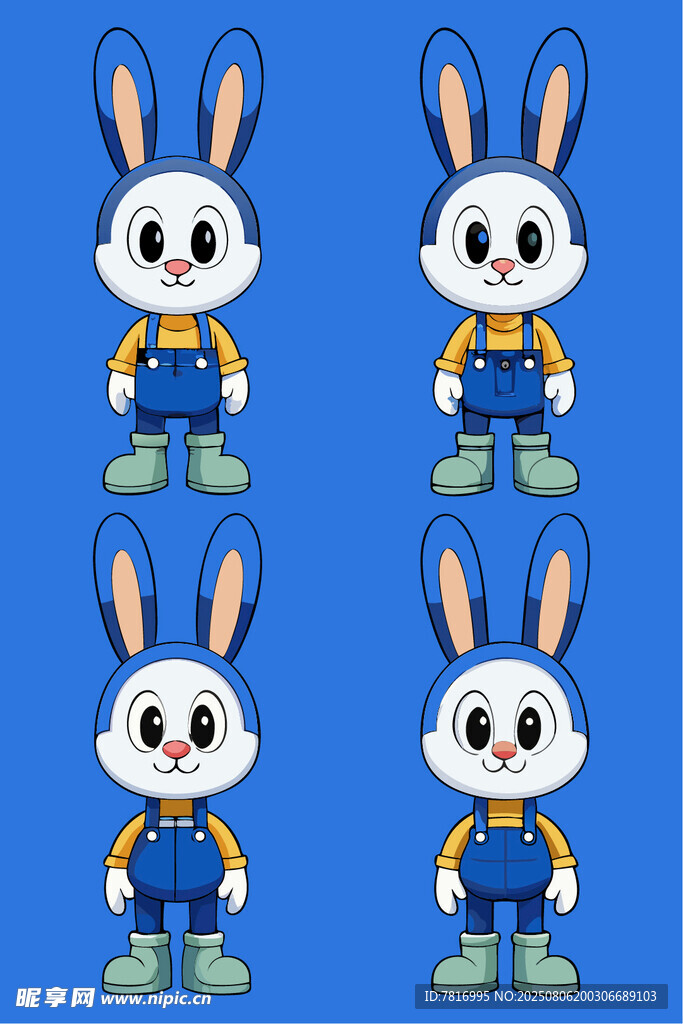 可爱兔子卡通形象集合