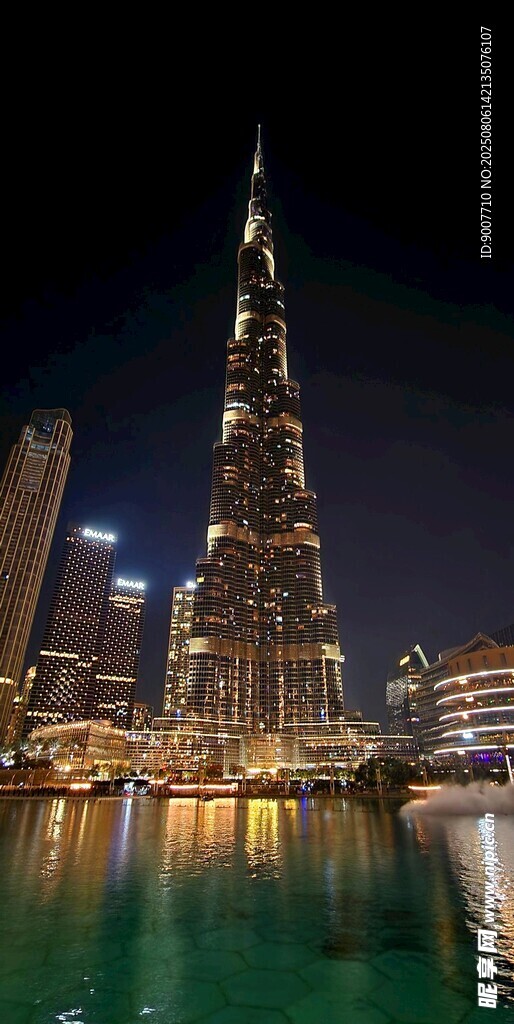 迪拜哈利法塔璀璨夜景
