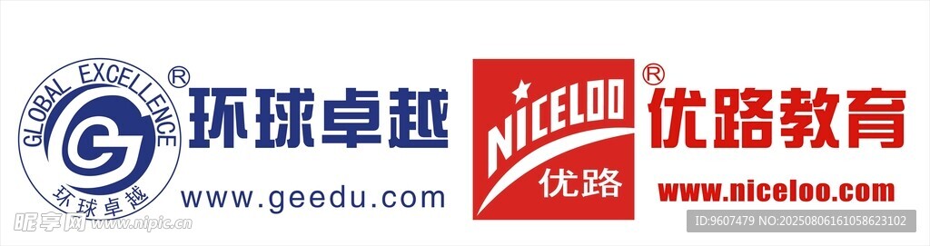环球卓越优路教育标志 logo