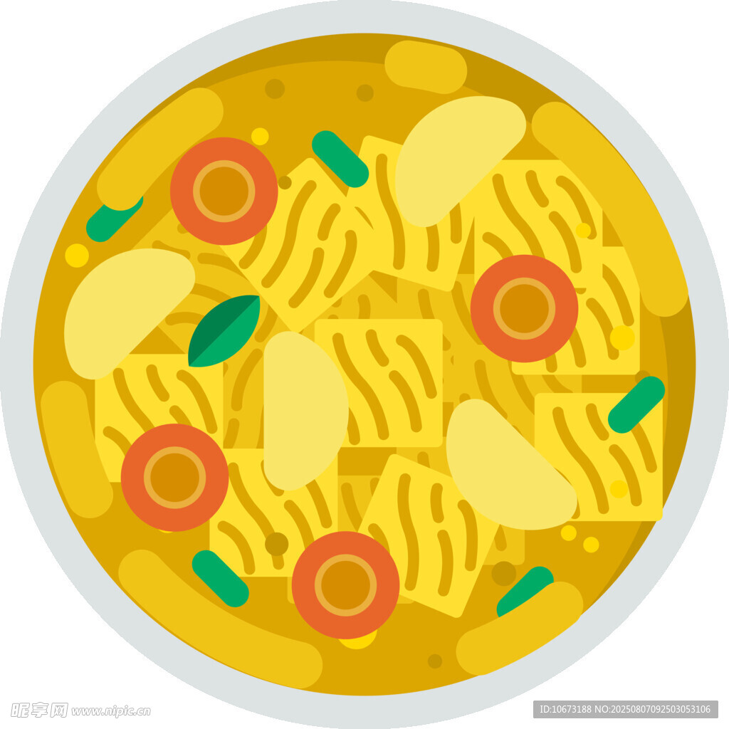 美味土豆沙拉插画