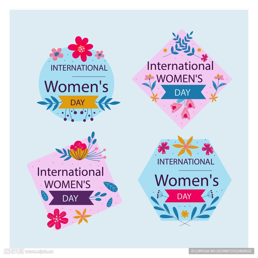 妇女节标志设计元素