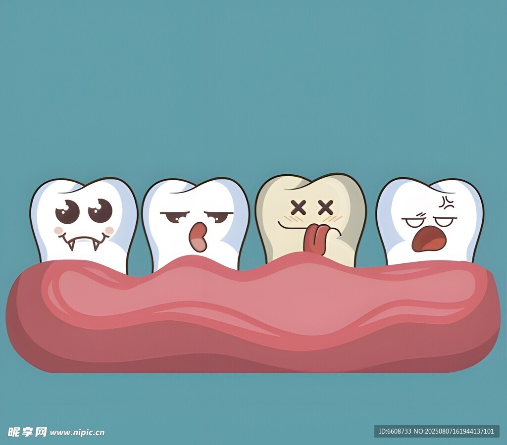 牙齿健康状况表情展示