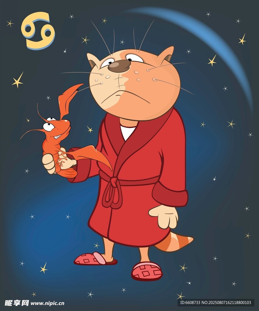 穿红衣拿胡萝卜的卡通猫