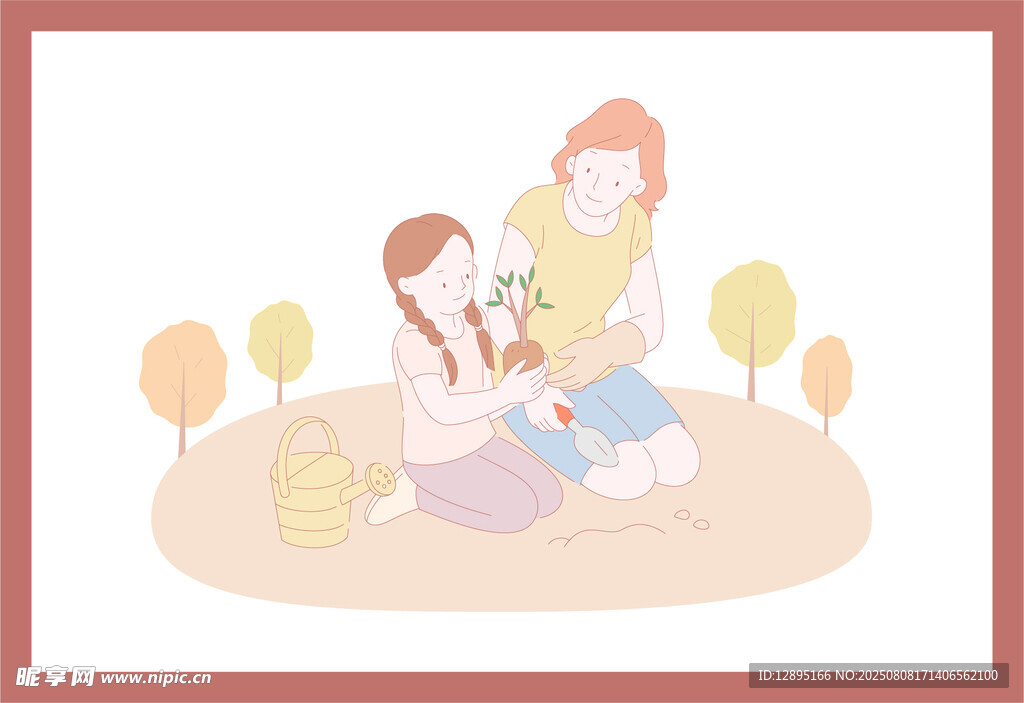 母女温馨野餐时刻