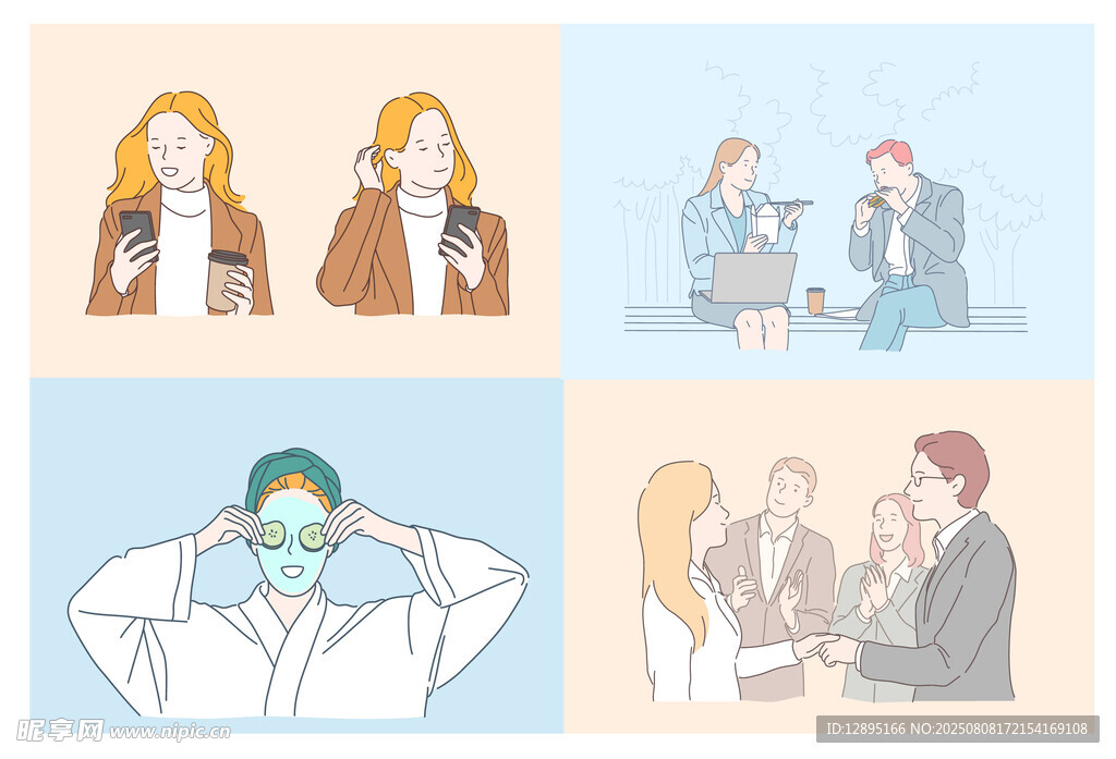 多样场景下的人物互动瞬间