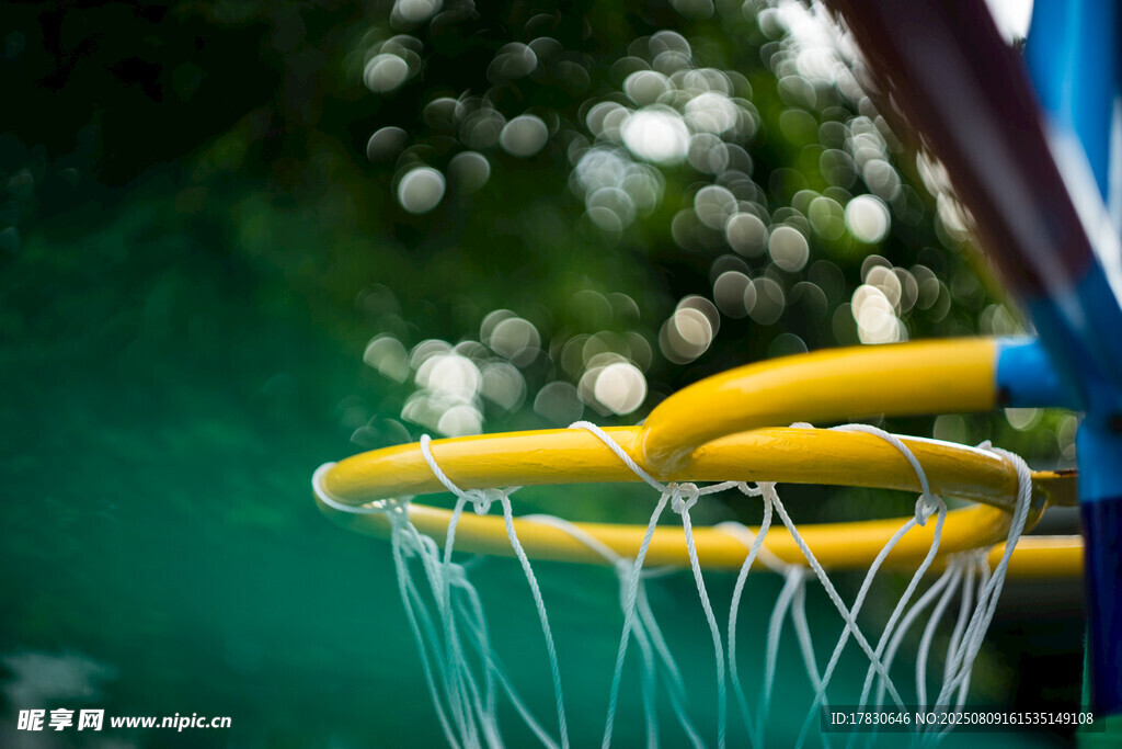 篮球框特写