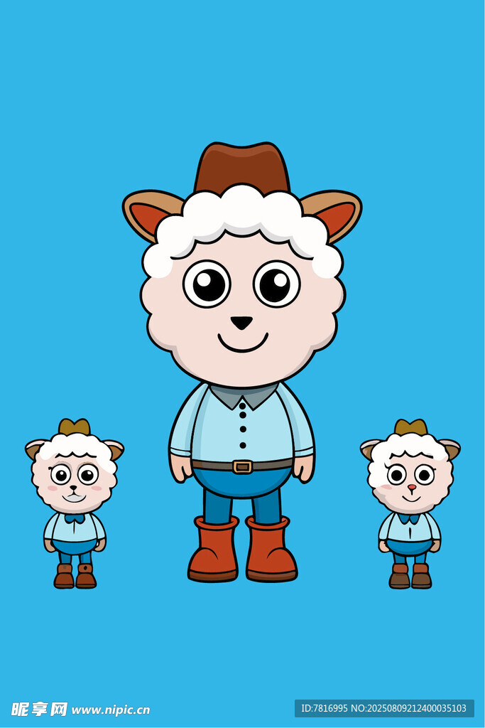 卡通羊形象展示