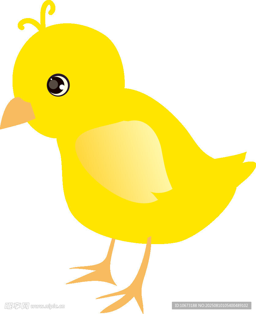 可爱小黄鸡插画