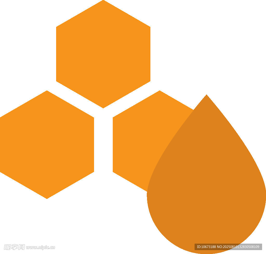 蜂蜜六边形图标设计